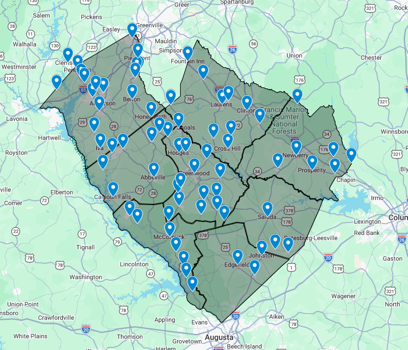 map of coverage area